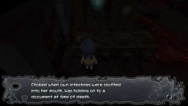Sure examining bodies too much can result in a game over, but finding out how people died is quite something 